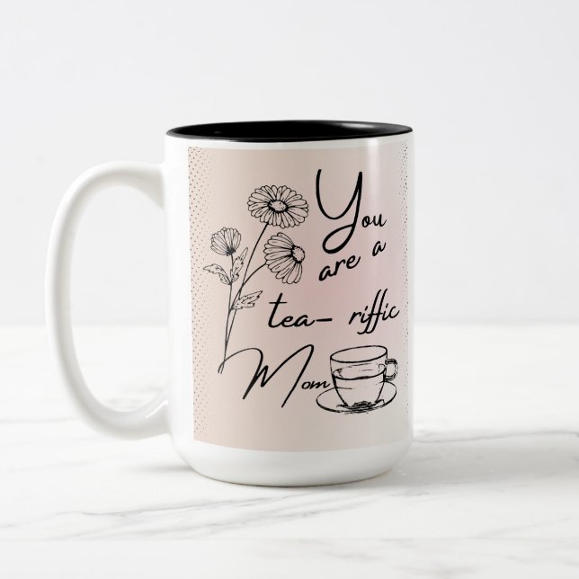 Caneca De Café Em Dois Tons caneca, dia-mãe (Esquerda)