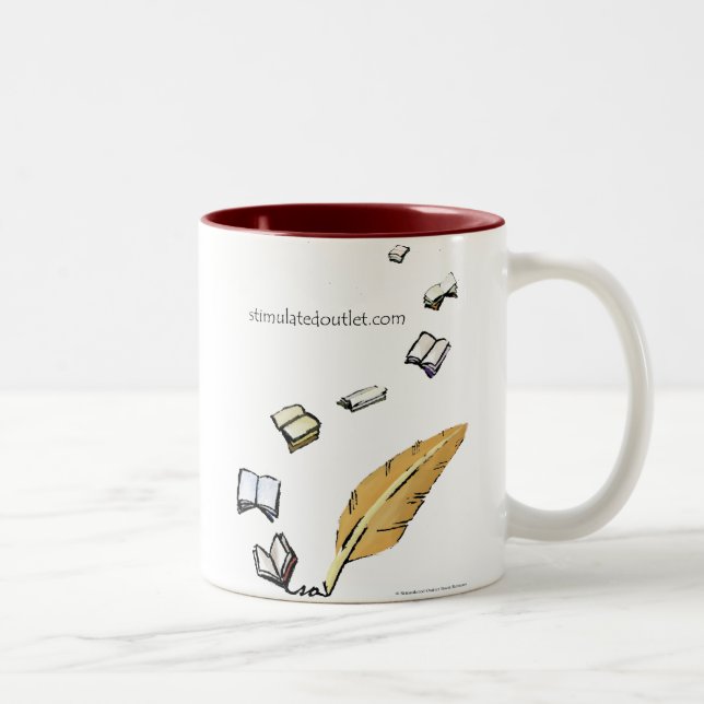 Caneca De Café Em Dois Tons Caneca do dois-tom das palavras em vôo (Direita)