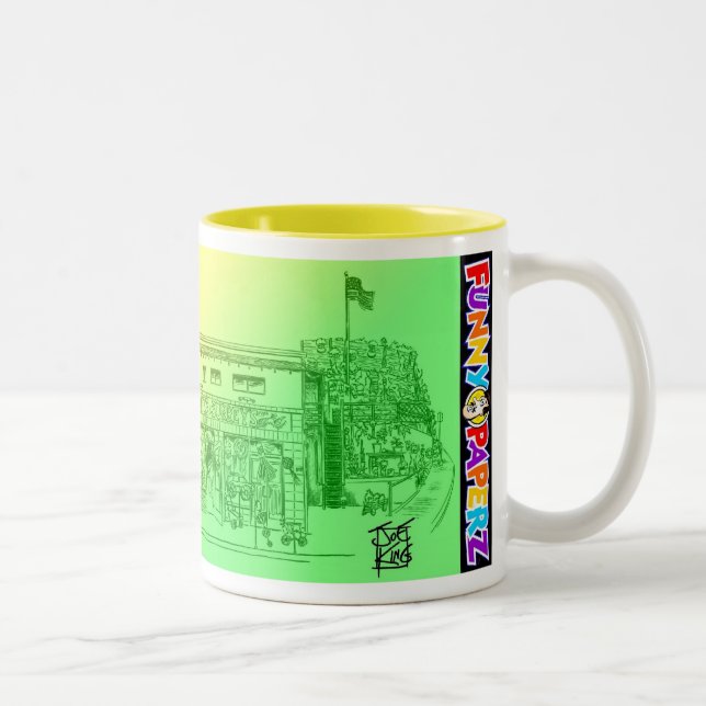 CANECA DE CAFÉ EM DOIS TONS CANECA: DO "LOJA PAPAGAIO " (Direita)