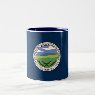 Caneca De Café Em Dois Tons Caneca do selo de Whitetop de dois tons