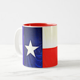 Caneca De Café Em Dois Tons Caneca do tom da bandeira dois de Texas