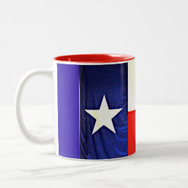 Caneca De Café Em Dois Tons Caneca do tom da bandeira dois de Texas