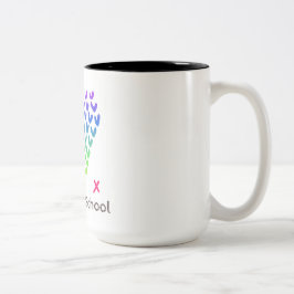 Caneca De Café Em Dois Tons Caneca do tom de NFIS dois (um coração) 444ml