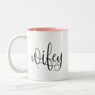 Caneca De Café Em Dois Tons Caneca do tom de Wifey dois