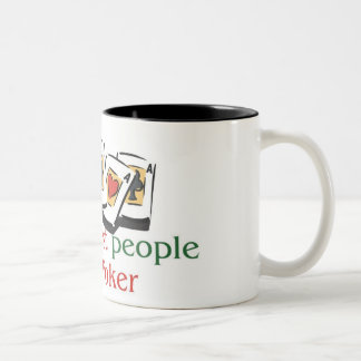 Caneca De Café Em Dois Tons Caneca do tom do amante dois do póquer