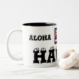 Caneca De Café Em Dois Tons Caneca do tom do paraíso dois de Havaí Aloha por