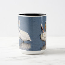 Caneca Dois Pelicanos Brancos