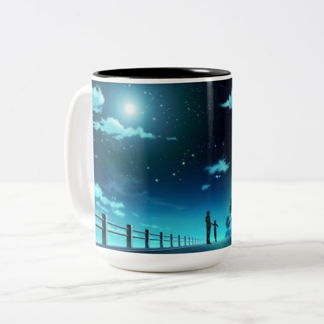 Caneca De Café Em Dois Tons Caneca em Dois Tons (Frente Esquerda)
