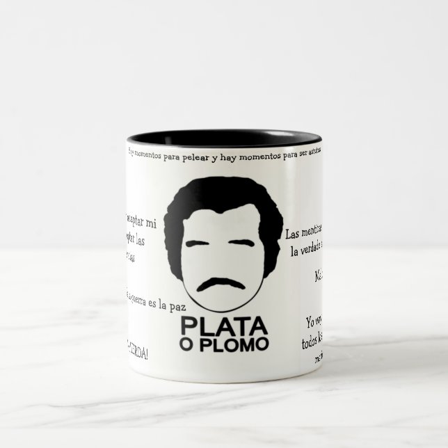 Caneca De Café Em Dois Tons Caneca em Dois Tons Pablo Escobar Frases (Centro)