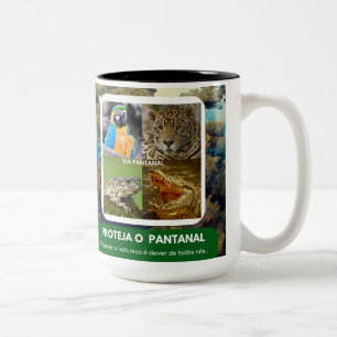 Caneca De Café Em Dois Tons Caneca em dois tons pantanal