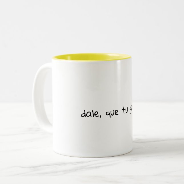 Caneca De Café Em Dois Tons Caneca Fofa com Verso em Espanhol (Frente Esquerda)