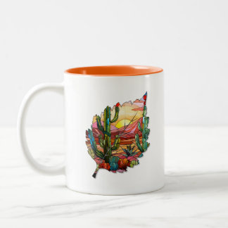 Caneca De Café Em Dois Tons Caneca Folha Criativa para café ou chá