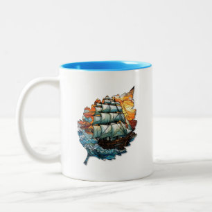 Caneca De Café Em Dois Tons Caneca Folha Criativa para café ou chá