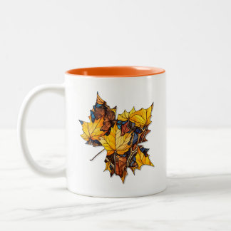 Caneca De Café Em Dois Tons Caneca Folha Criativa para café ou chá