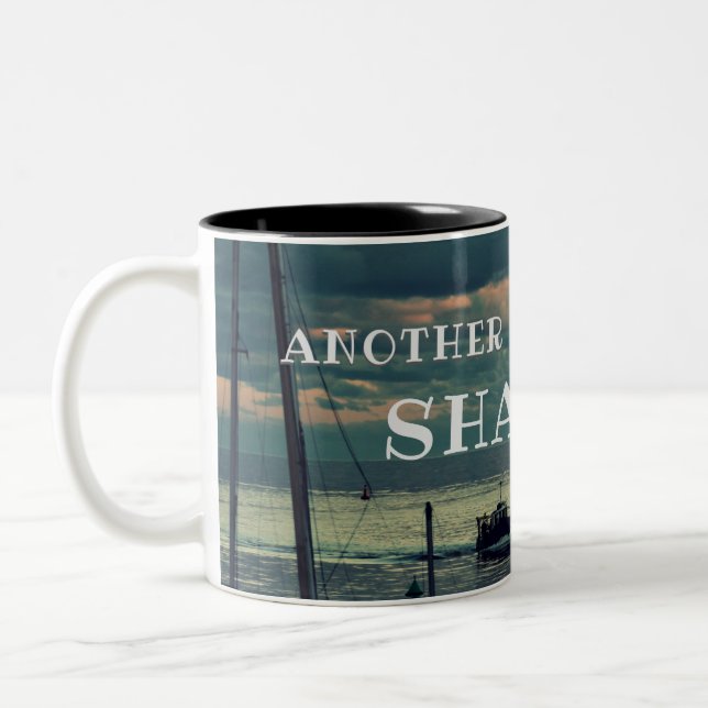 Caneca De Café Em Dois Tons Caneca fotográfica em terra (Esquerda)