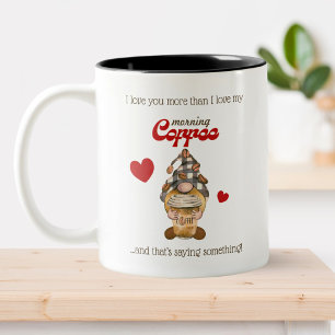 Caneca De Café Em Dois Tons Caneca Funny Valentine – Citação do Gnome do Café