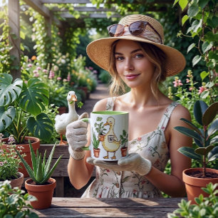 Caneca De Café Em Dois Tons Caneca Goose Gardening - Movida por Plantas e Café