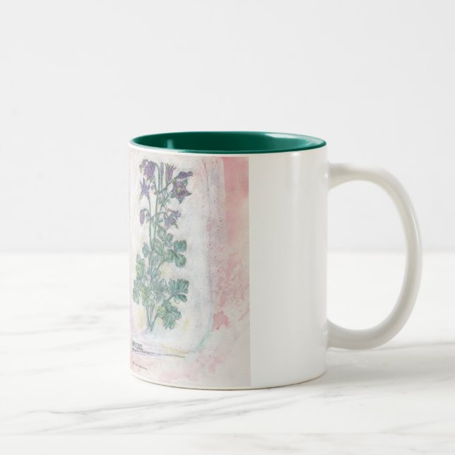 Caneca De Café Em Dois Tons caneca - impressão botânico de dois tons (Direita)