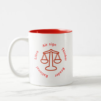 Caneca De Café Em Dois Tons Caneca-Libra do zodíaco