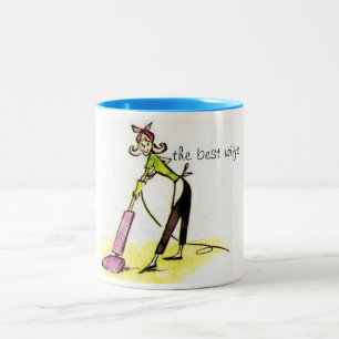 Caneca De Café Em Dois Tons caneca, melhor, esposa