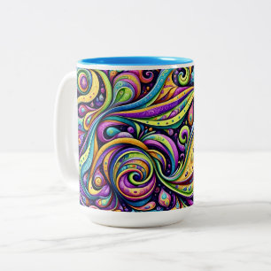 Caneca De Café Em Dois Tons Caneca Muito Brilhante e Utilizável em Tons Vibran