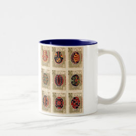 Caneca De Café Em Dois Tons Caneca ucraniana do tom da páscoa Egg2 dois de