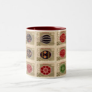 Caneca De Café Em Dois Tons Caneca ucraniana do tom do ovo da páscoa dois de