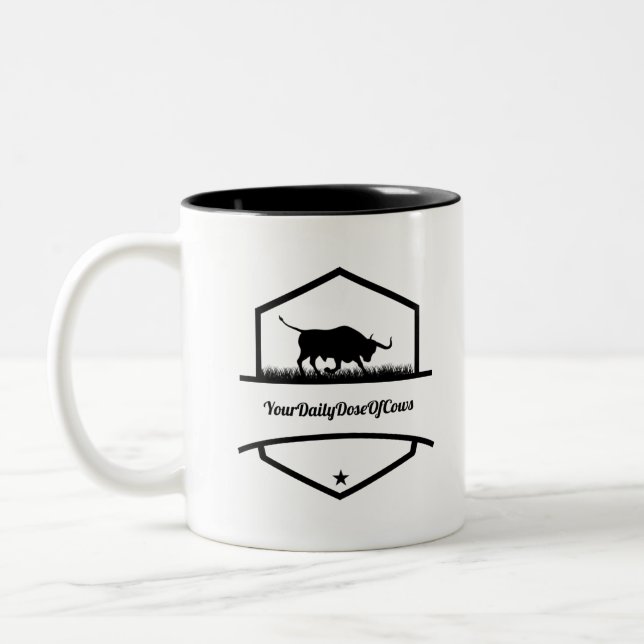 Caneca De Café Em Dois Tons CanecaDoseDailyOfCows (Esquerda)