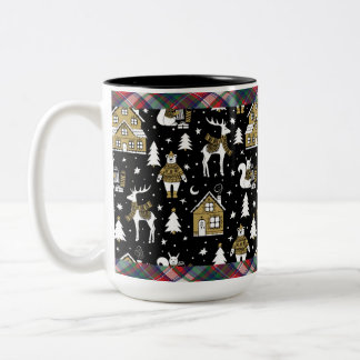 Caneca De Café Em Dois Tons canecas/canecas de natal|presentes de Natal/caneca