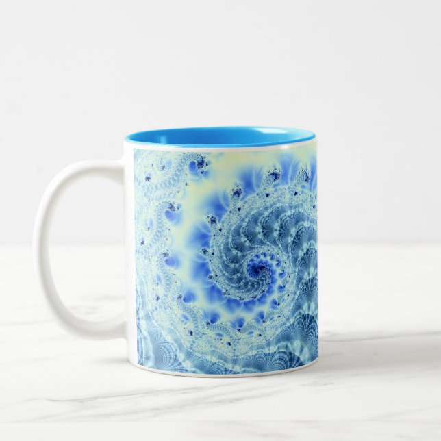 Caneca De Café Em Dois Tons Canela de Frost Azul (Esquerda)