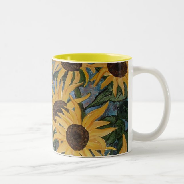 Caneca De Café Em Dois Tons Canela de girassol (Direita)