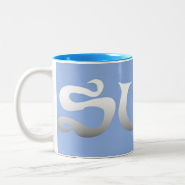 Caneca De Café Em Dois Tons caneta azul surf dois tons (Esquerda)