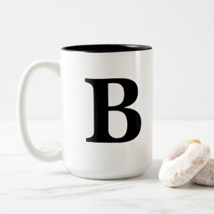Caneca De Café Em Dois Tons Caneta "B"