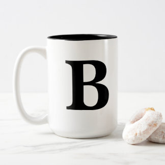 Caneca De Café Em Dois Tons Caneta "B"