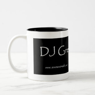 Caneca De Café Em Dois Tons Caneta de Cinza DJ