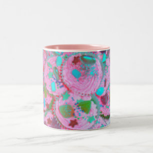 Caneca De Café Em Dois Tons Caneta de Cupcakes rosa