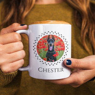 Caneca De Café Em Dois Tons Caneta de Fotografias de Cães - Pet Keepsasasasaa