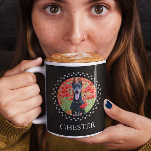 Caneca De Café Em Dois Tons Caneta de Fotografias de Cães - Pet Keepsasasasaa