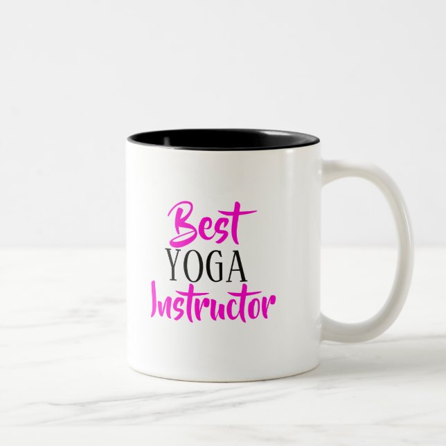 Caneca De Café Em Dois Tons Caneta de instrutor do Best YOGA (Direita)