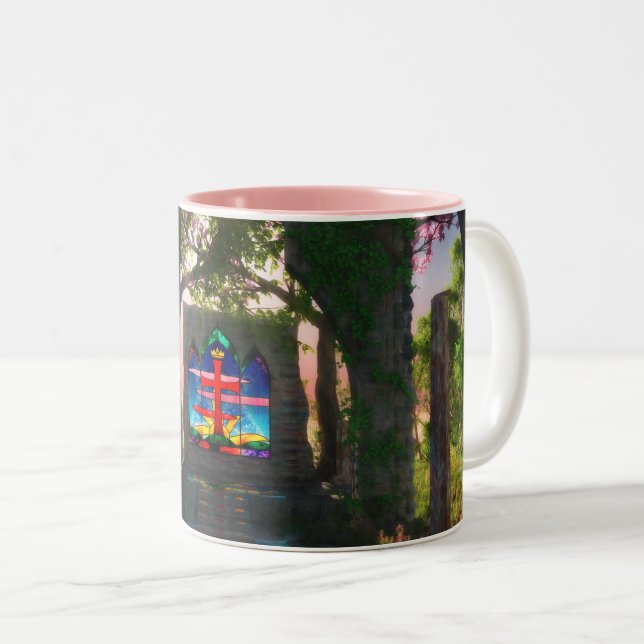 Caneca De Café Em Dois Tons Caneta de Páscoa Eterna (Frente Esquerda)