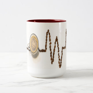 Caneca De Café Em Dois Tons Caneta do diagrama do hart de tempo do café