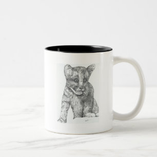 Caneca De Café Em Dois Tons Caneta e tinta do Cubo do Tigre
