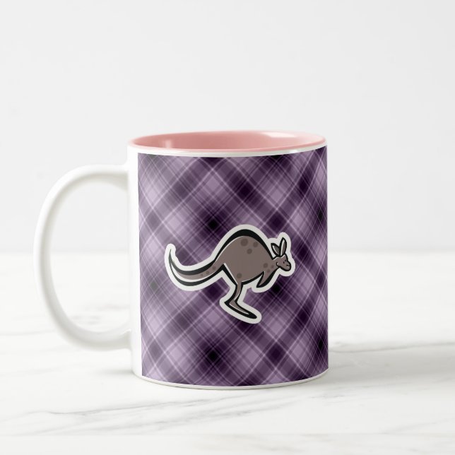 Caneca De Café Em Dois Tons Canguru bonito; Roxo (Esquerda)