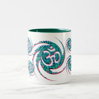 Caneca De Café Em Dois Tons Canhão AUM SWiRLS