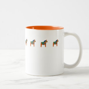 Caneca De Café Em Dois Tons Canhão de Cavalo Laranja