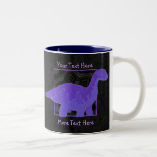 Caneca De Café Em Dois Tons Canhão de Dinossauro Roxo