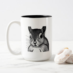 Caneca De Café Em Dois Tons Canhão de Esquilo