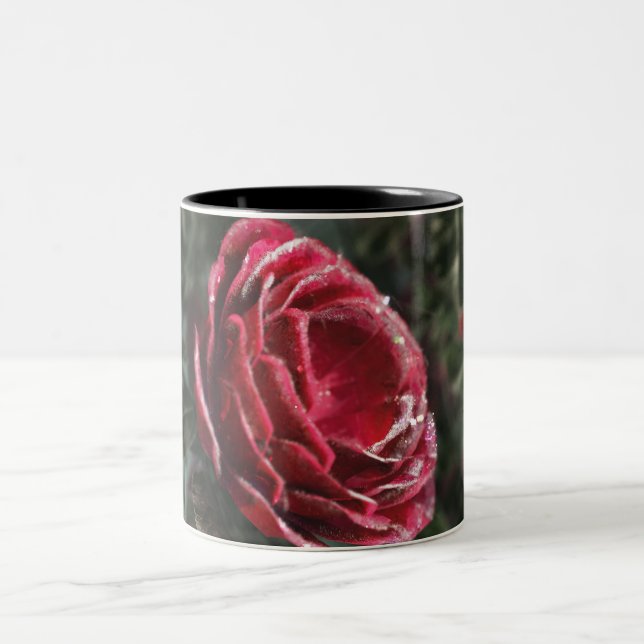 Caneca De Café Em Dois Tons Canhão de festas do inverno (Centro)