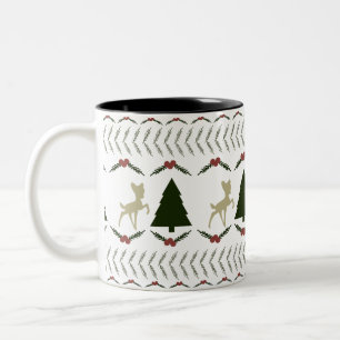 Caneca De Café Em Dois Tons Canhão de Natal