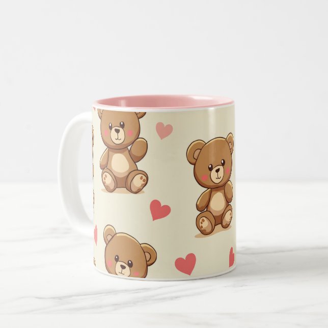 Caneca De Café Em Dois Tons Canhão de Urso Cento (Frente Esquerda)